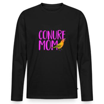 Parakeet, Parrot, Parakeet, Bird - Men's Premium Organic Long Sleeve Shirt - black - Front - Nico (187cm)