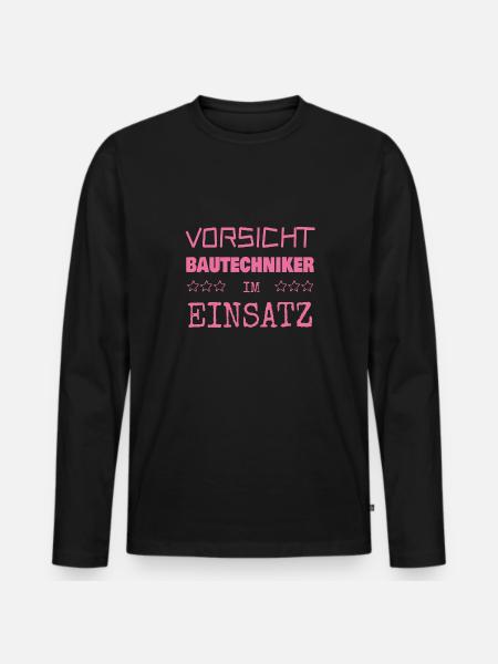 Appointment as a construction technician - Men's Premium Organic Long Sleeve Shirt - black