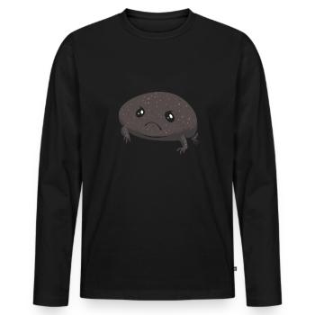 Black Rain Frog Breviceps Fuscus Frog - Men's Premium Organic Long Sleeve Shirt - black - Front - Nico (187cm)