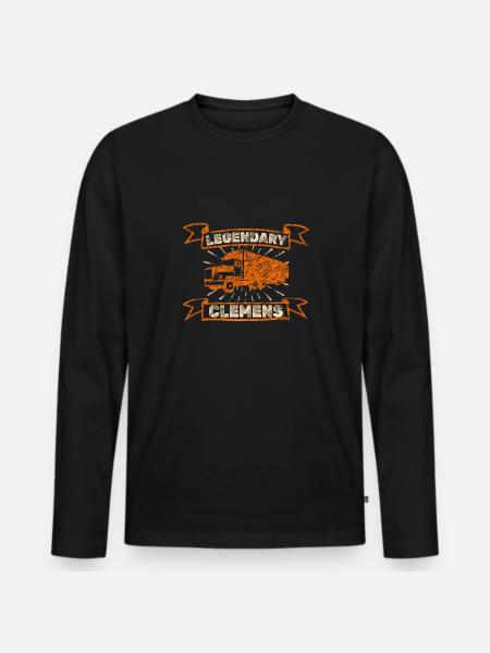 Gift for Clemens - Men's Premium Organic Long Sleeve Shirt - black