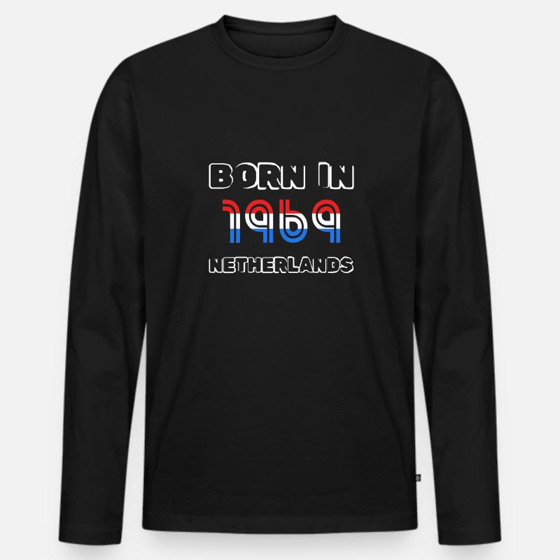 1969 - Männer Premium Bio Langarmshirt - Schwarz