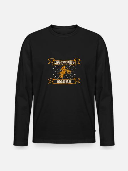 Motocross Baran - Men's Premium Organic Long Sleeve Shirt - black