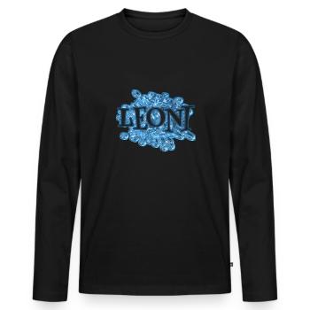Wassertropfen für Leoni Leoni Name - Männer Premium Bio Langarmshirt - Schwarz - Vorne - Nico (187cm)
