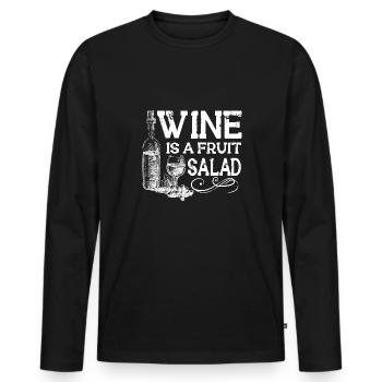 Winzer Wein Spruch für Weinliebhaber - Männer Premium Bio Langarmshirt - Schwarz - Vorne - Nico (187cm)