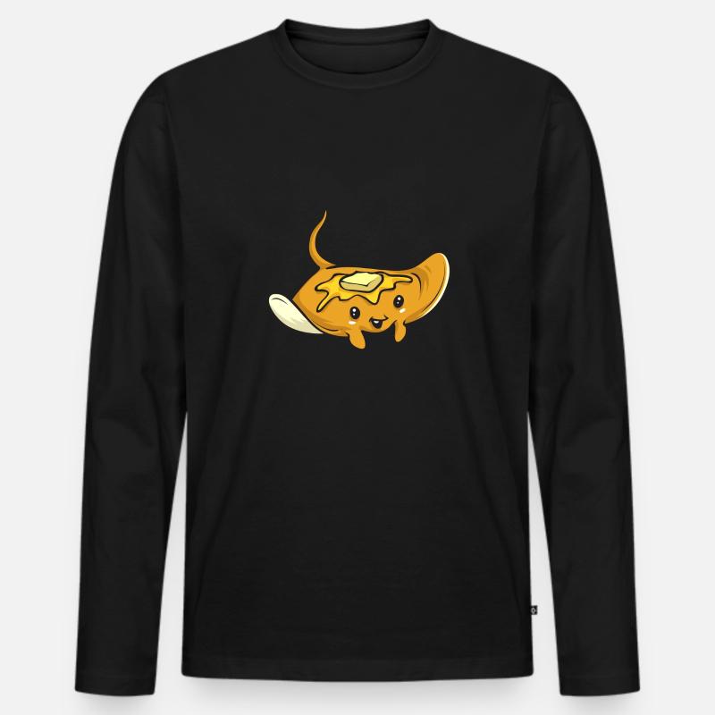 Stachelrochen Mantarochen Ozean Rochen - Männer Premium Bio Langarmshirt - Schwarz