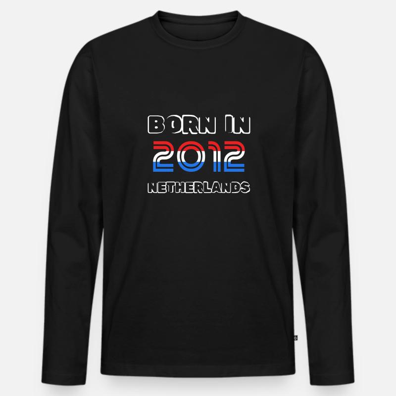 Jahr 2012 - Männer Premium Bio Langarmshirt - Schwarz