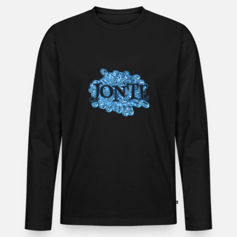 Vorname Jonte - Männer Premium Bio Langarmshirt - Schwarz
