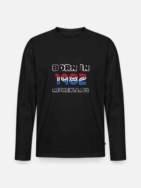 1982 - T-shirt manches longues Premium bio Homme - noir