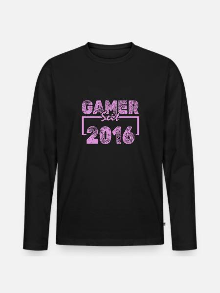 Spielen 2016 - Männer Premium Bio Langarmshirt - Schwarz