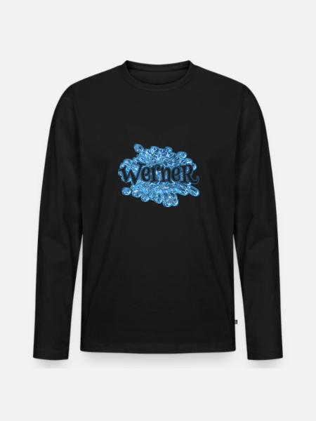 Werner Werner - Men's Premium Organic Long Sleeve Shirt - black