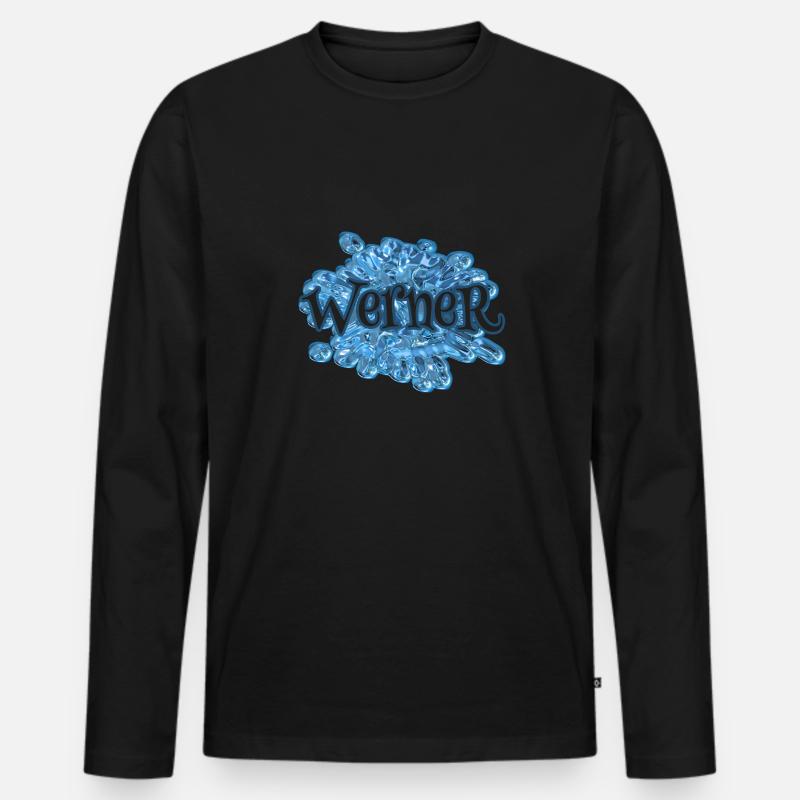 Werner Werner - Männer Premium Bio Langarmshirt - Schwarz