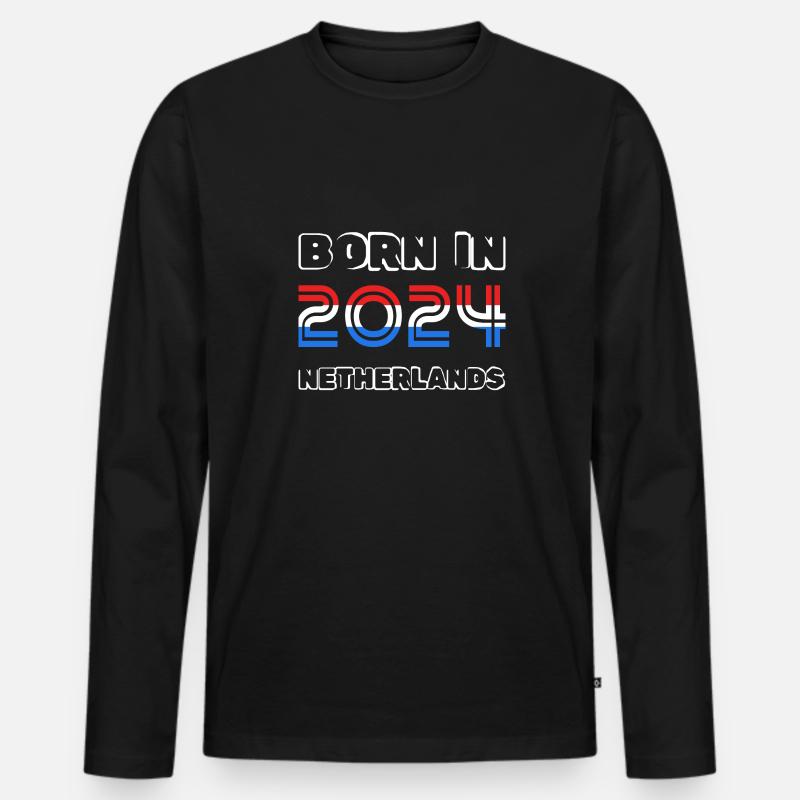 2024 - Männer Premium Bio Langarmshirt - Schwarz