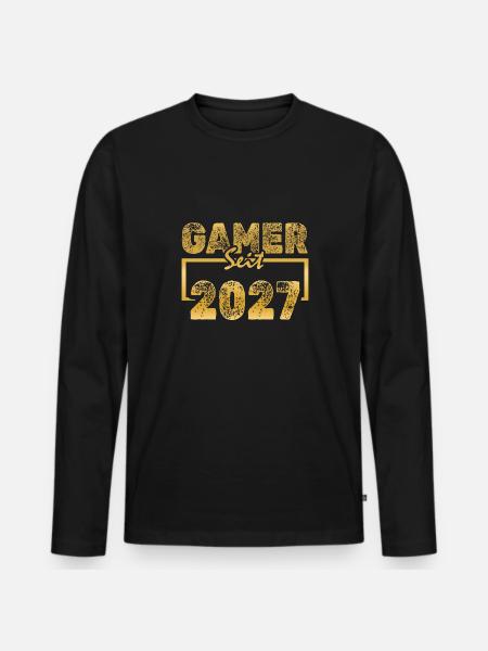 Gamen 2027 - Männer Premium Bio Langarmshirt - Schwarz