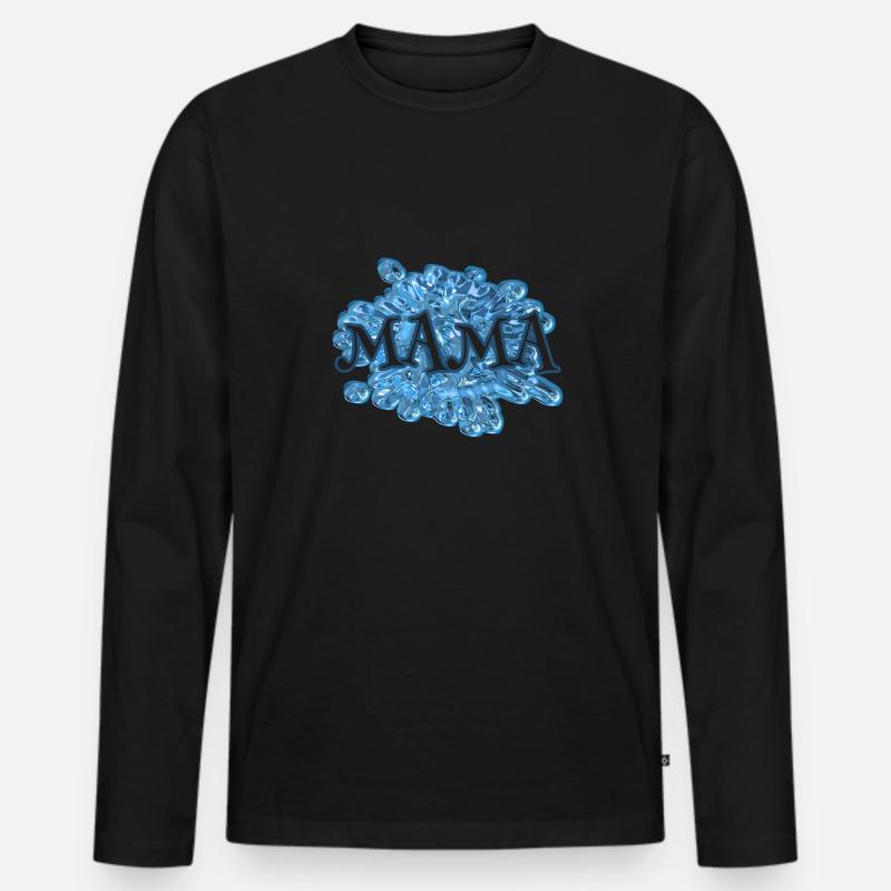 Geschenk für mama - Männer Premium Bio Langarmshirt - Schwarz