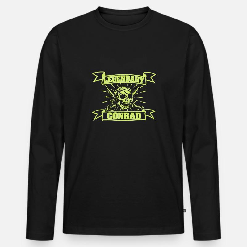 Fasching Conrad - Männer Premium Bio Langarmshirt - Schwarz