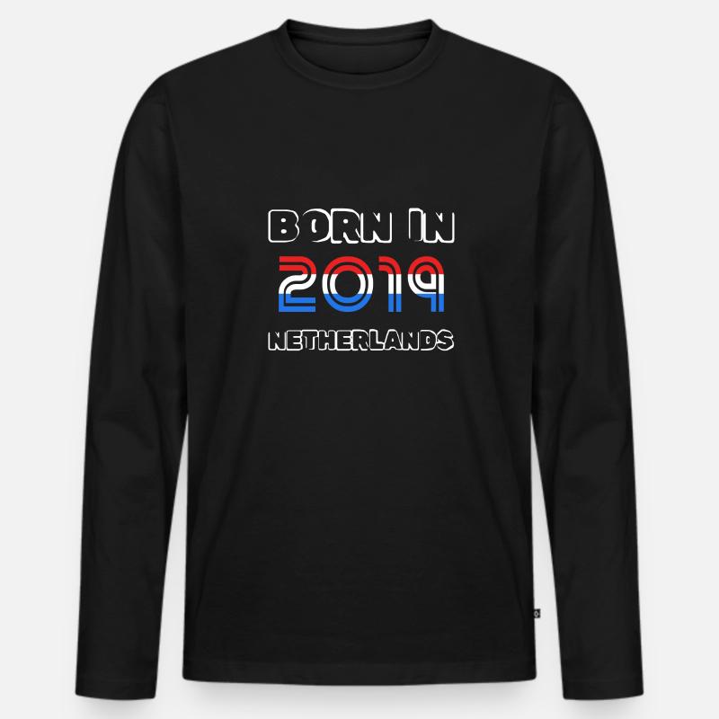 Netherlands 2019 - Männer Premium Bio Langarmshirt - Schwarz