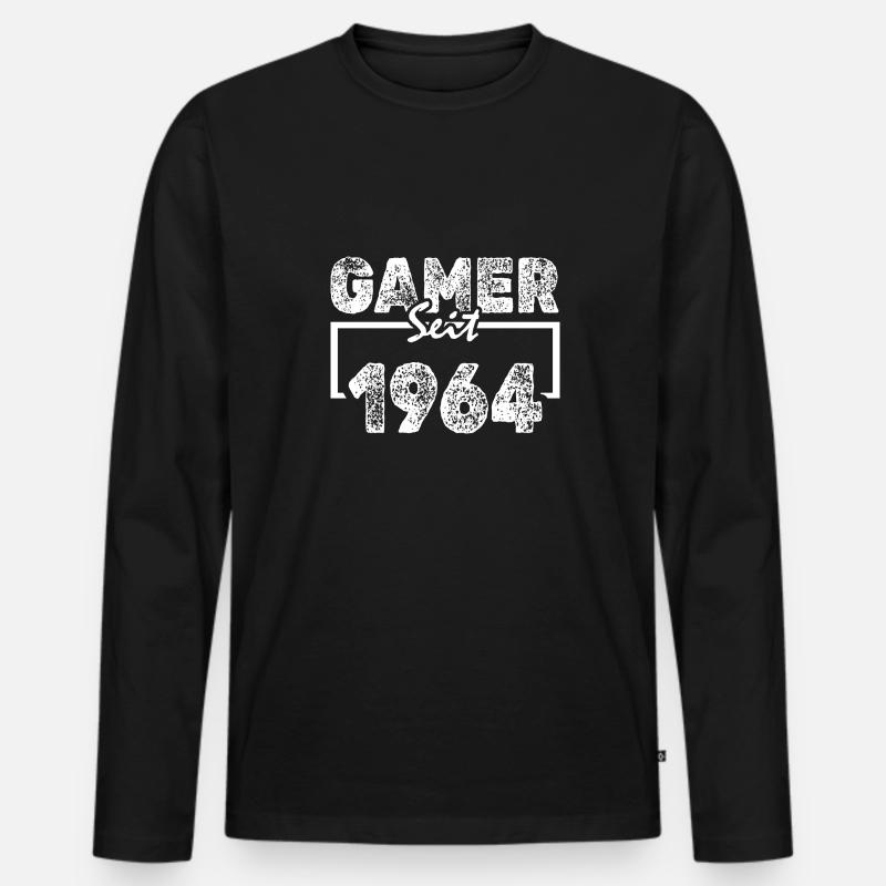 E 1964 - Männer Premium Bio Langarmshirt - Schwarz