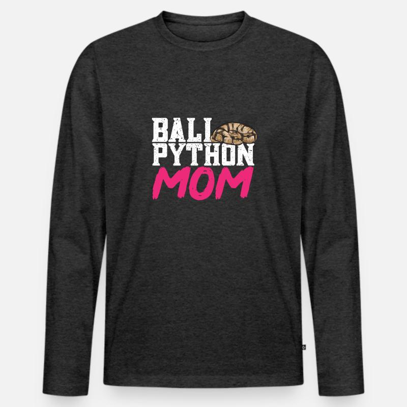 Ball Python Snake King Python T-shirt manches longues Premium bio Homme