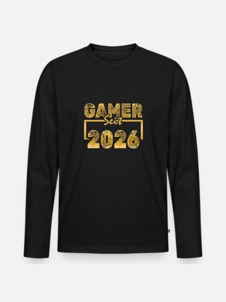 2026 - T-shirt manches longues Premium bio Homme - noir