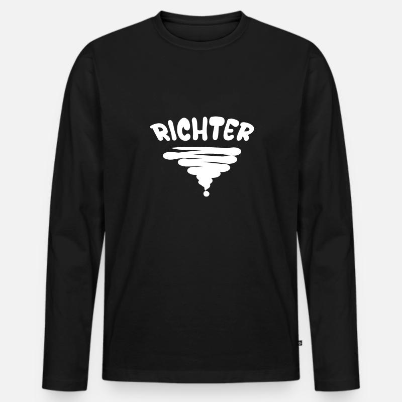 Geschenk für Richter - Männer Premium Bio Langarmshirt - Schwarz