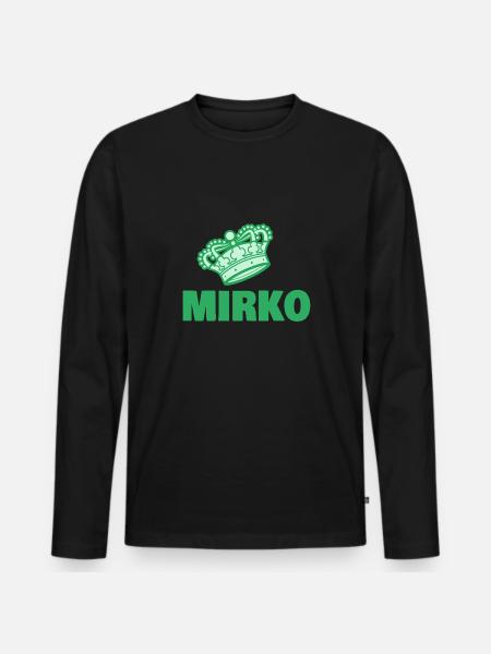 Mirko as a first name - Men's Premium Organic Long Sleeve Shirt - black
