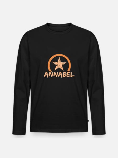 Annabel as a first name - Men's Premium Organic Long Sleeve Shirt - black