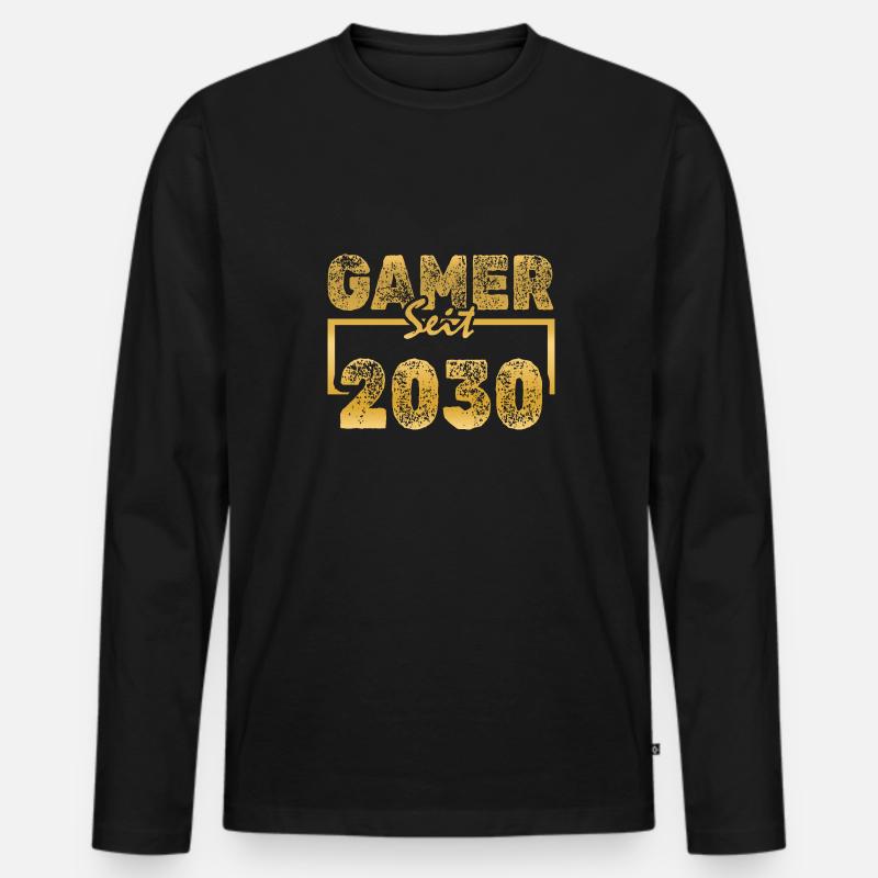 Daddeln 2030 - Männer Premium Bio Langarmshirt - Schwarz