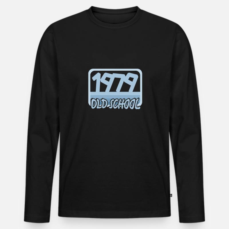 1979 - Männer Premium Bio Langarmshirt - Schwarz