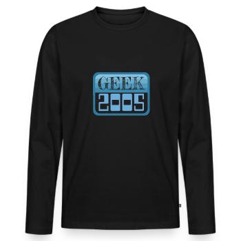 2005 - Männer Premium Bio Langarmshirt - Schwarz - Vorne - Nico (187cm)