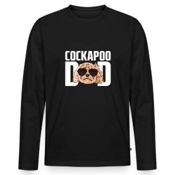 Cockapoo Hund - Männer Premium Bio Langarmshirt - Schwarz - Vorne - Nico (187cm)
