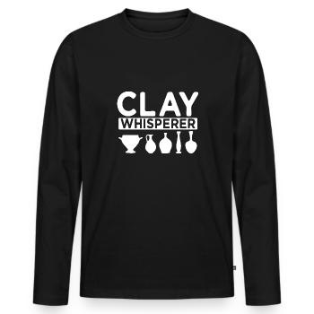 Pottery Pottery Pottery Artist Clay - Men's Premium Organic Long Sleeve Shirt - black - Front - Nico (187cm)