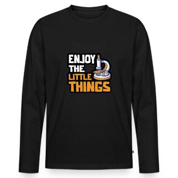 Biologie Lehrer Motiv Naturwissenschaft - Männer Premium Bio Langarmshirt - Schwarz - Vorne - Nico (187cm)