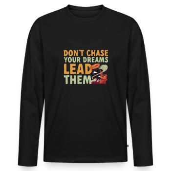 Tir au piège Tir au pigeon en argile Skeet - T-shirt manches longues Premium bio Homme - noir - Devant - Nico (187cm)