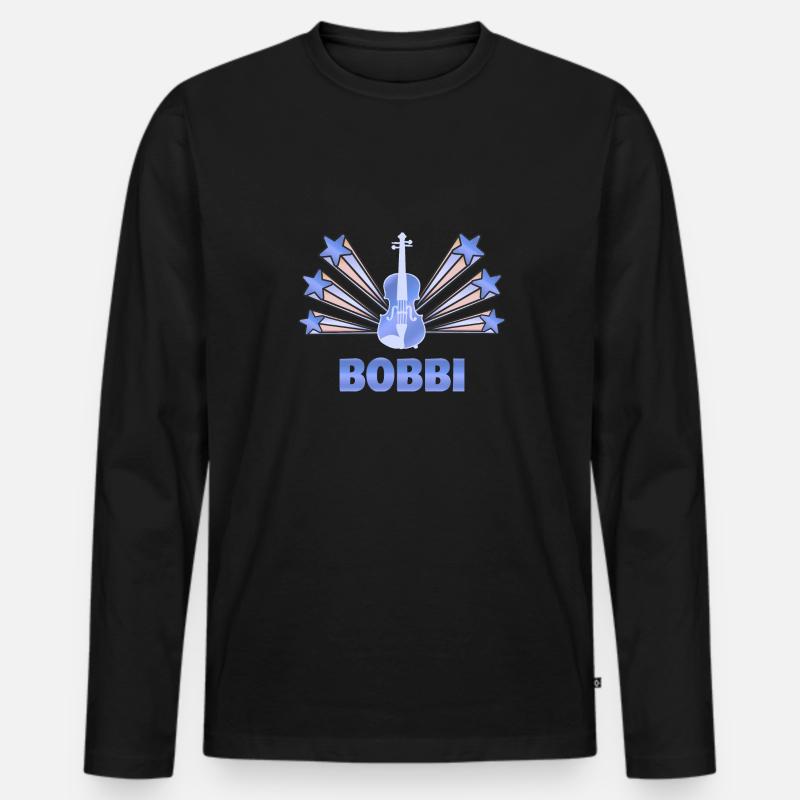 Bobbi - Männer Premium Bio Langarmshirt - Schwarz