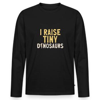 Leopard Gecko Reptile Pet Gecko - Men's Premium Organic Long Sleeve Shirt - black - Front - Nico (187cm)