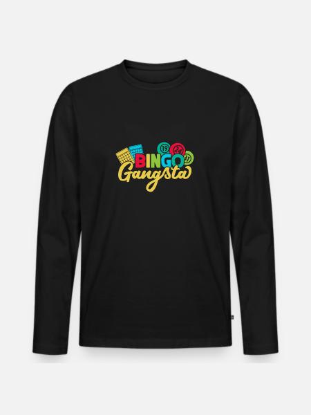 Bingo Game Gangsta Bingo - Men's Premium Organic Long Sleeve Shirt - black