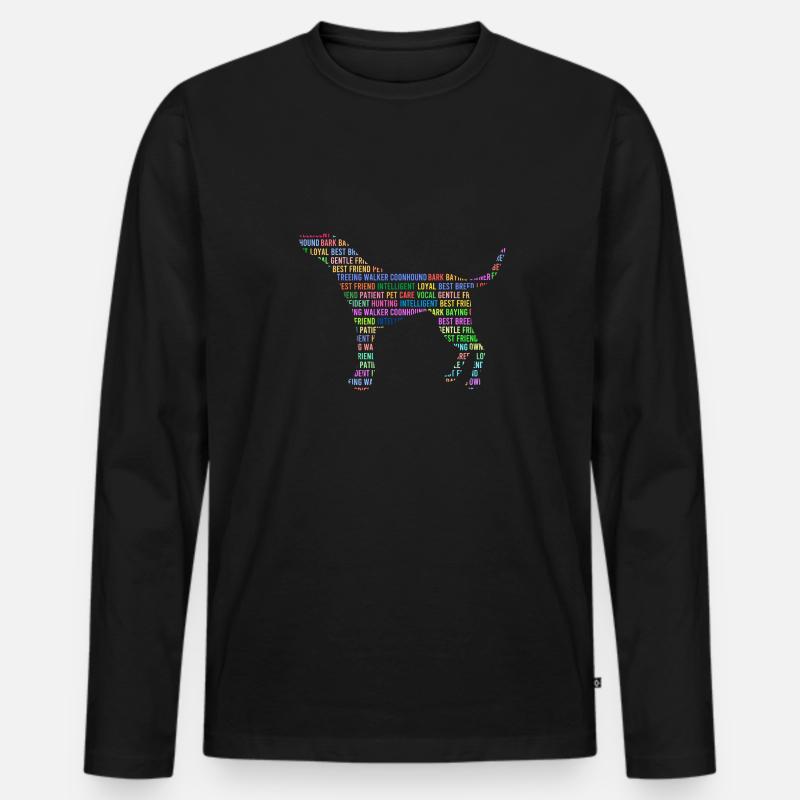 Treeing Walker Coonhound - Männer Premium Bio Langarmshirt - Schwarz