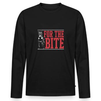Malinois Belgischer Schäferhund Mechelaar Hund - Männer Premium Bio Langarmshirt - Schwarz - Vorne - Nico (187cm)