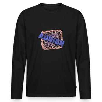 Emploi Adrien - T-shirt manches longues Premium bio Homme - noir - Devant - Nico (187cm)