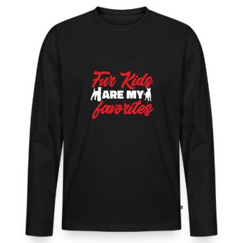 Pet Sitting Cat Dog Pet Sitter - T-shirt manches longues Premium bio Homme - noir - Devant - Nico (187cm)