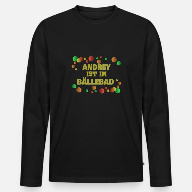 Bälle AnDRey - Männer Premium Bio Langarmshirt - Schwarz