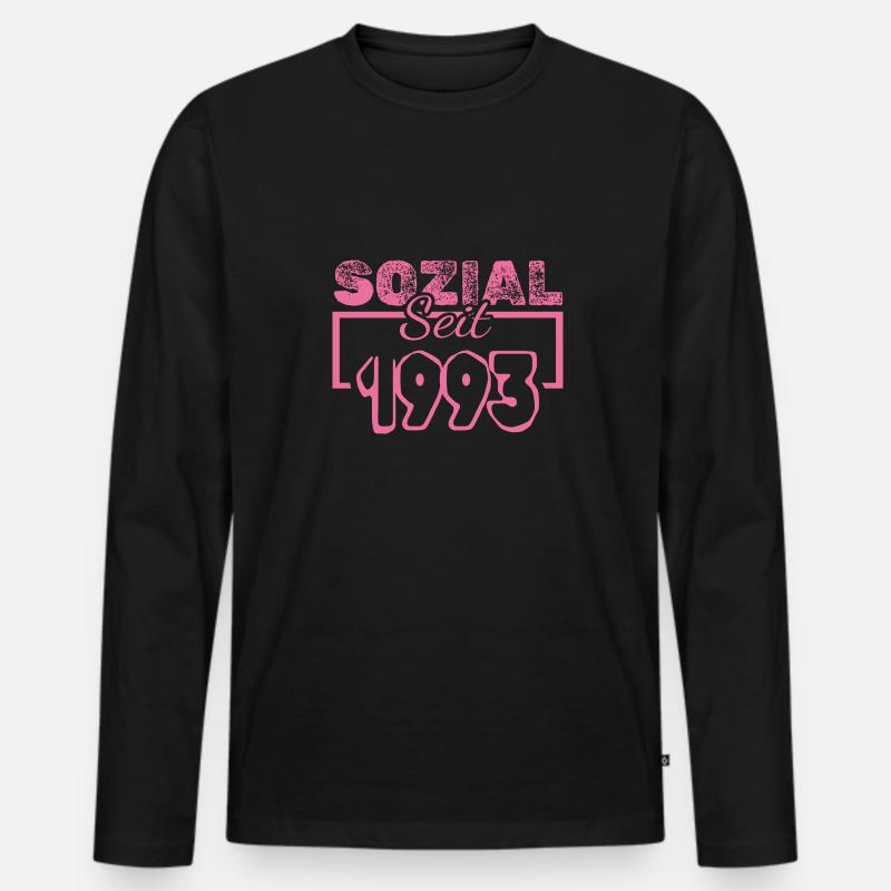 seit 1993 - Männer Premium Bio Langarmshirt - Schwarz