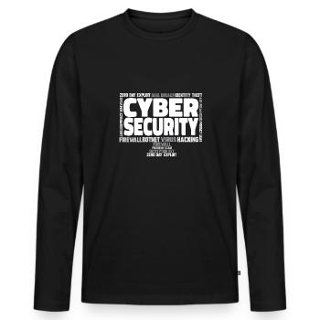 Cybersecurity Hackers IT Security - Men's Premium Organic Long Sleeve Shirt - black - Front - Nico (187cm)