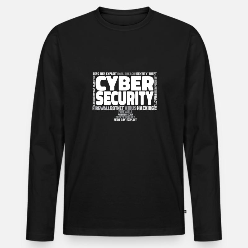 Cybersecurity Hacker IT-Sicherheit - Männer Premium Bio Langarmshirt - Schwarz