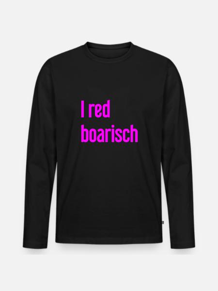 I red boarisch - Men's Premium Organic Long Sleeve Shirt - black