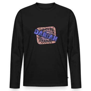 Colleague Darian - Men's Premium Organic Long Sleeve Shirt - black - Front - Nico (187cm)