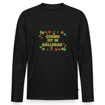 Cosmo as balls - Men's Premium Organic Long Sleeve Shirt - black - Front - Nico (187cm)