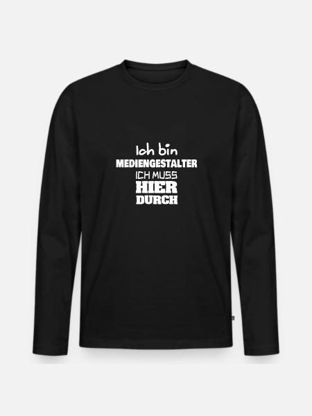Occupation Media Designer - Men's Premium Organic Long Sleeve Shirt - black
