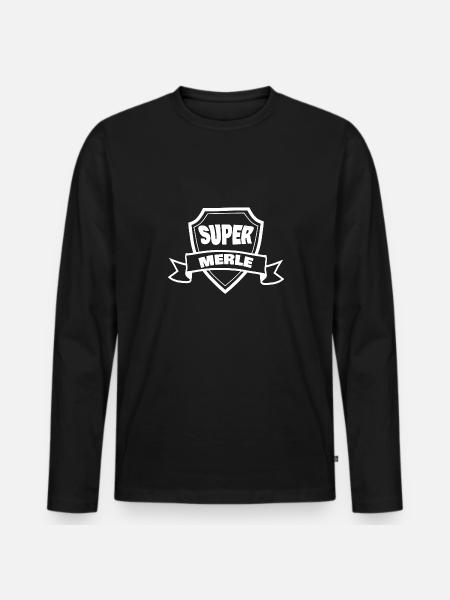 First name Merle - Men's Premium Organic Long Sleeve Shirt - black