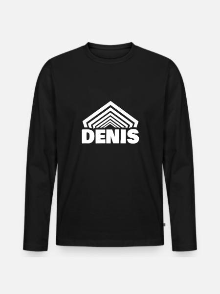 First name Denis - Men's Premium Organic Long Sleeve Shirt - black